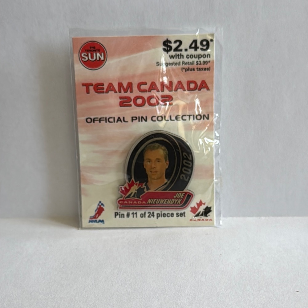 Joe Nieuwendyk 2002 Team Canada Collectors Pin / Pin #11